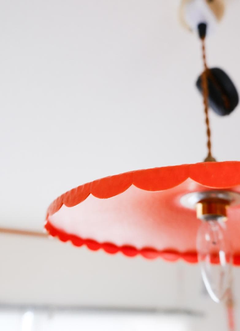 ヴィンテージ オレンジランプシェード【美品】　オランダ