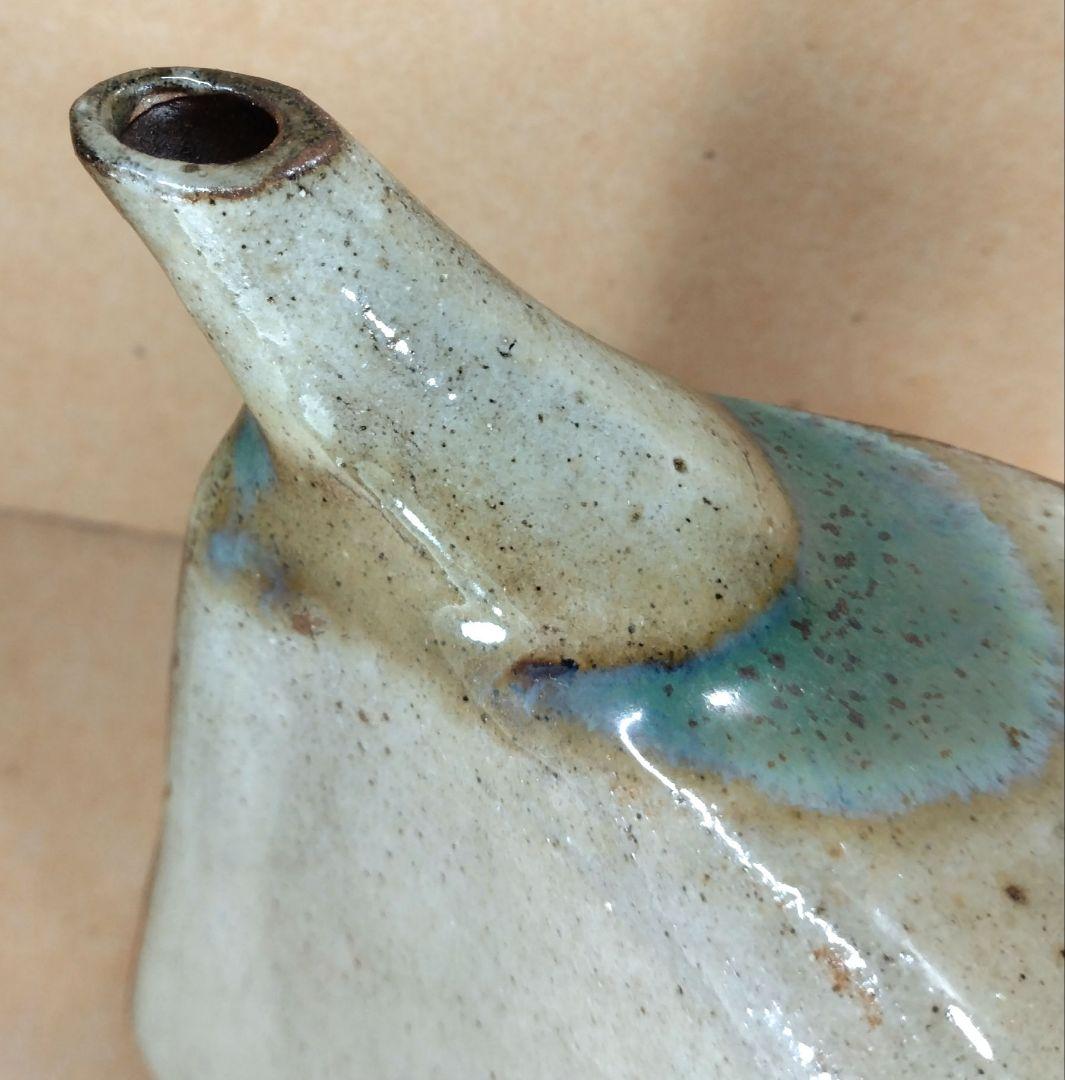 【本物保証】金城次郎 壷屋焼 抱瓶(魚紋抱瓶）共箱 栞 人間国宝 美品 やちむん