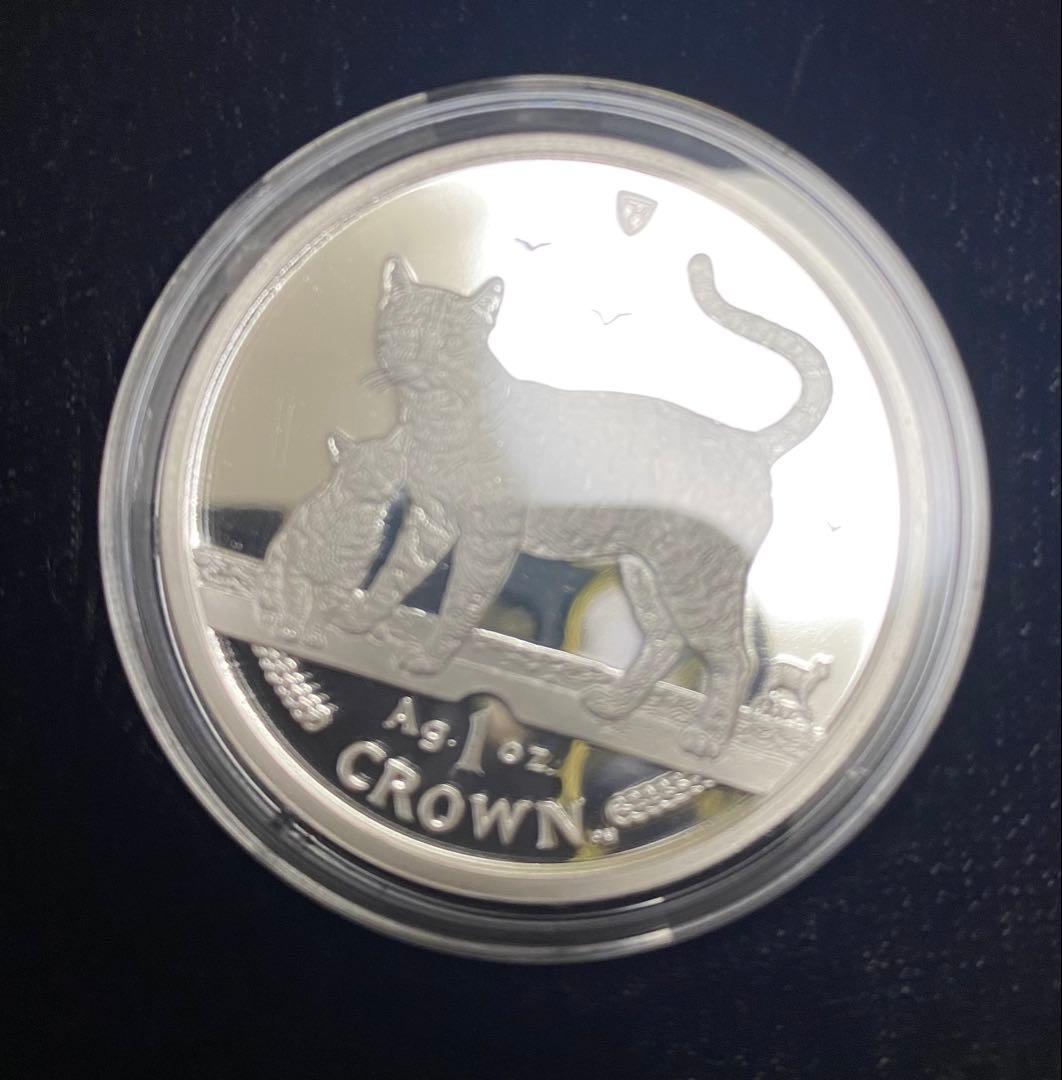 猫デザイン 1oz 銀貨 CROWN