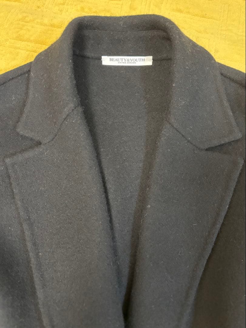 【未使用】BEAUTY&YOUTH リバー テーラードミドルコート　黒M