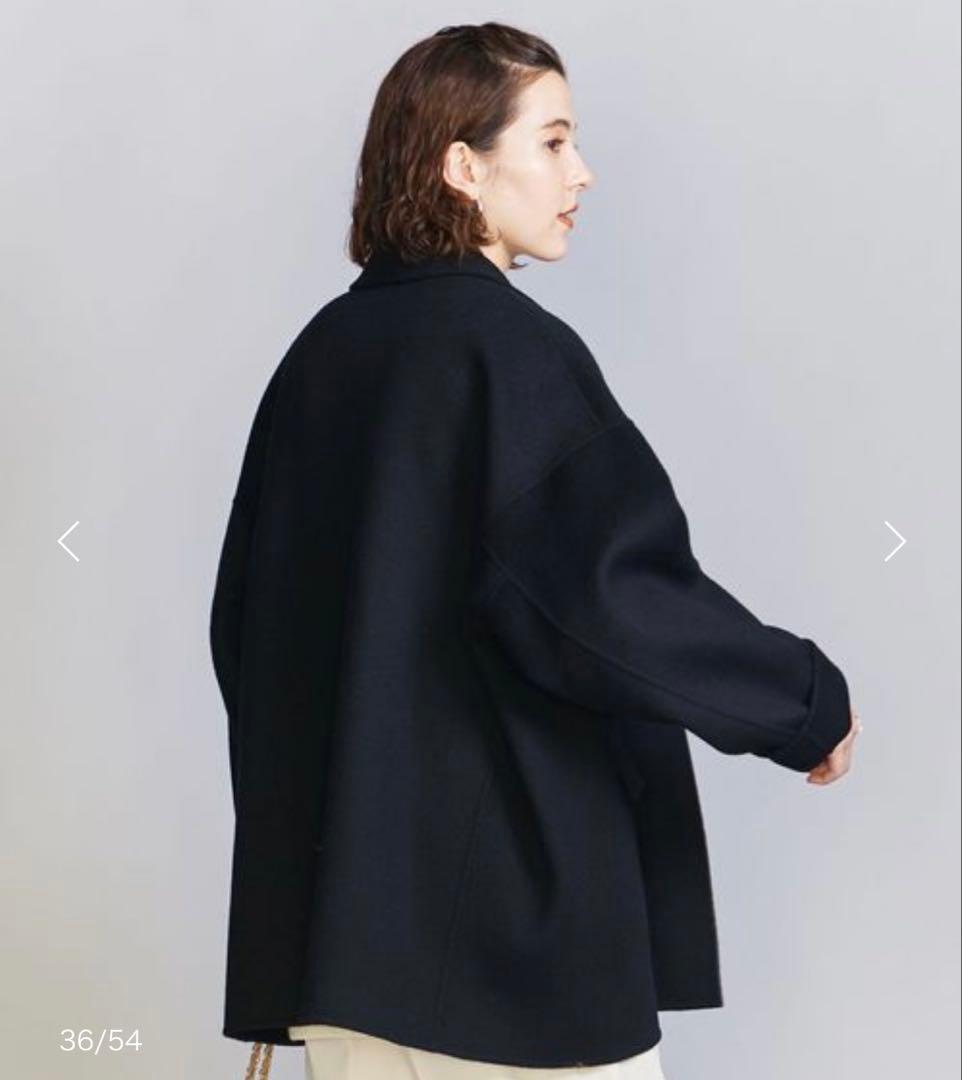 【未使用】BEAUTY&YOUTH リバー テーラードミドルコート　黒M