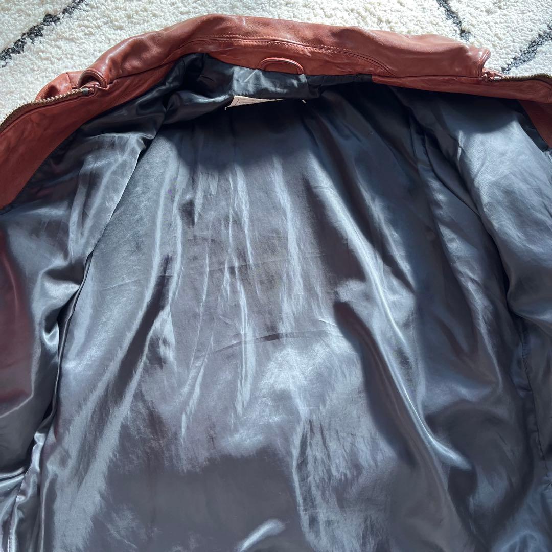 ジャケット・アウター 00s avirex sheep leather jacket brown