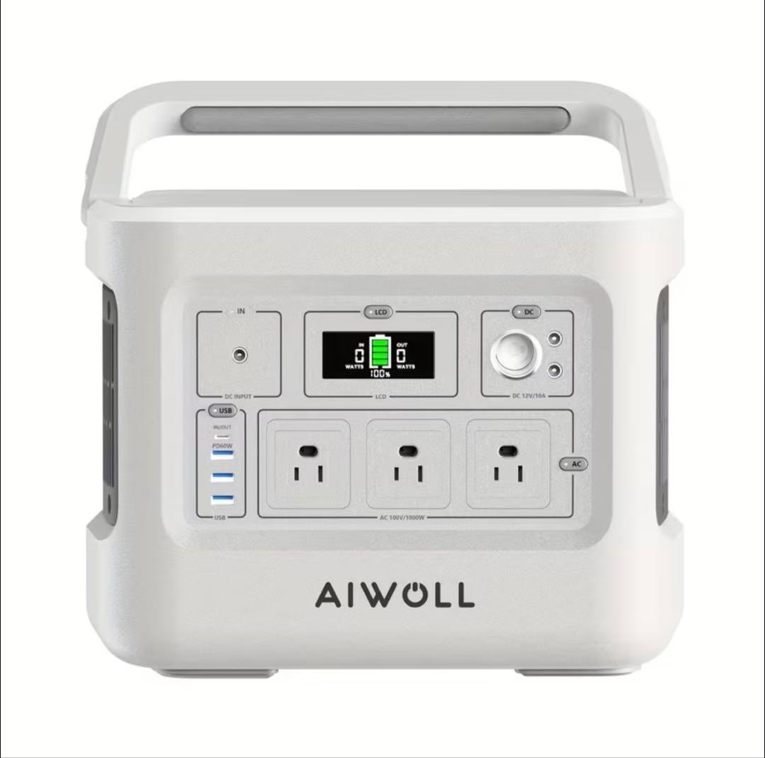 AIWOLL ポータブル電源 リン酸鉄リチウム 1024Wh 1000W