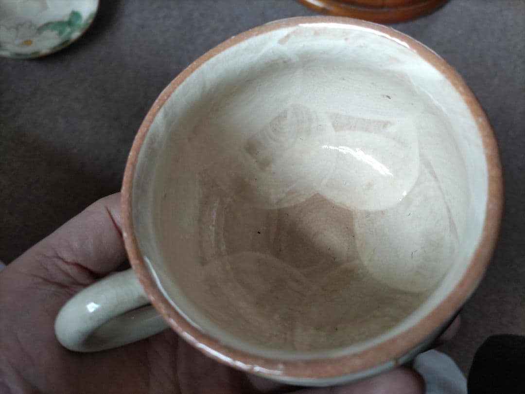 翌日発送　希少　先代作！陶葊・陶あん カップ＆ソーサー　牡丹絵　大振り