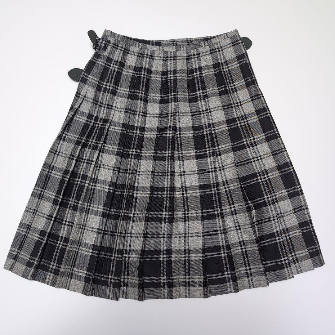 美品★オニールオブダブリン　チェック キルト ラップスカート 太ベルト★ピン付