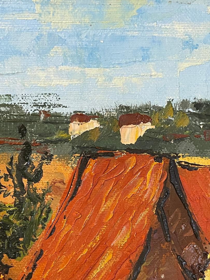 「真作」KARPATY PETERS　風景画　油彩画　額装　サイン有り　F4号