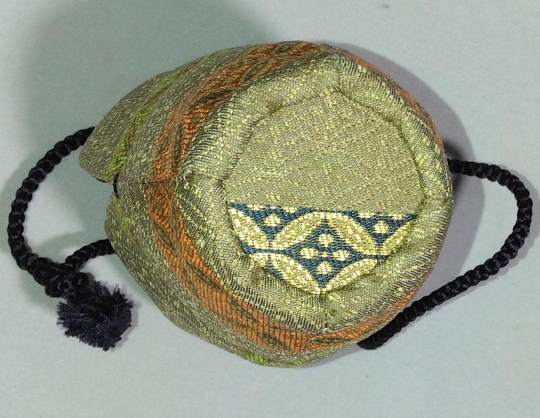 茶道具　京都洛東　桶谷定一作　肩衝茶入　段七宝紋仕覆付き　美品！！