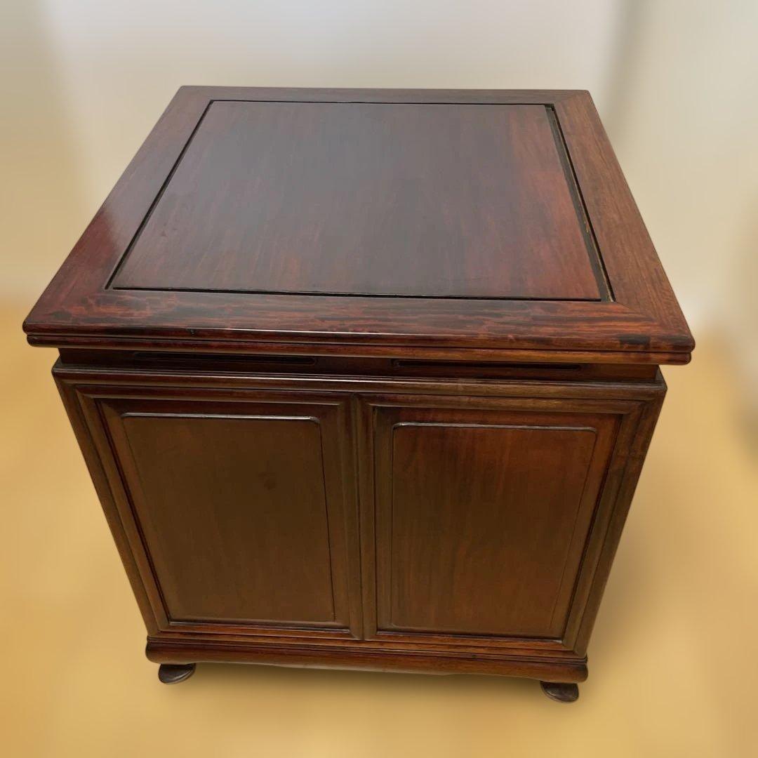 【美品】唐木家具 蛇腹扉•収納付ミニチェスト ヴィンテージ