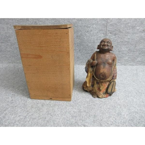 九谷焼布袋尊置物箱入り [B28204]