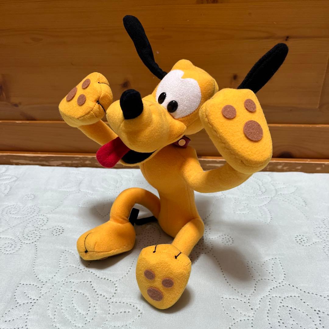 プルートぬいぐるみ(東京ディズニーランド初期)ポージング プルート ワイヤー入り