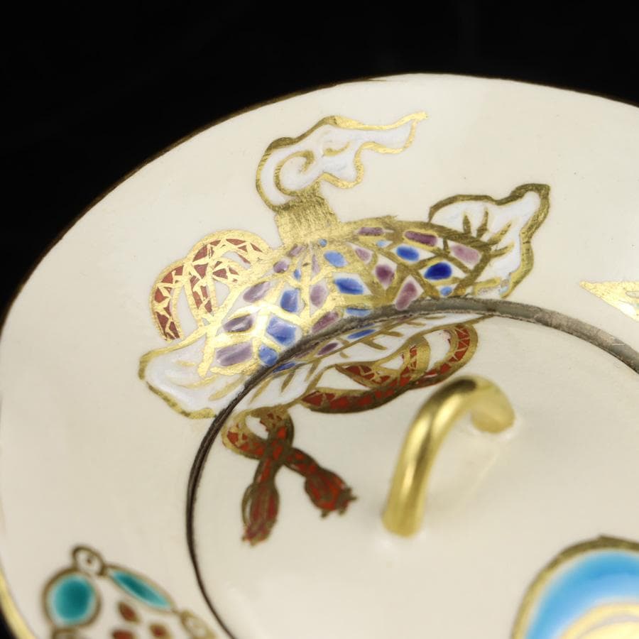 Y3030-2 茶道具 宮川香林 宝尽 袋形薄器 共箱　　GGG