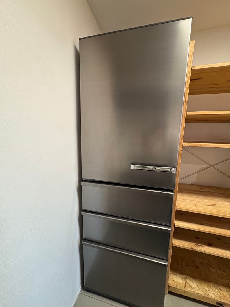 【アンブレラ】シルバー冷蔵庫 375L