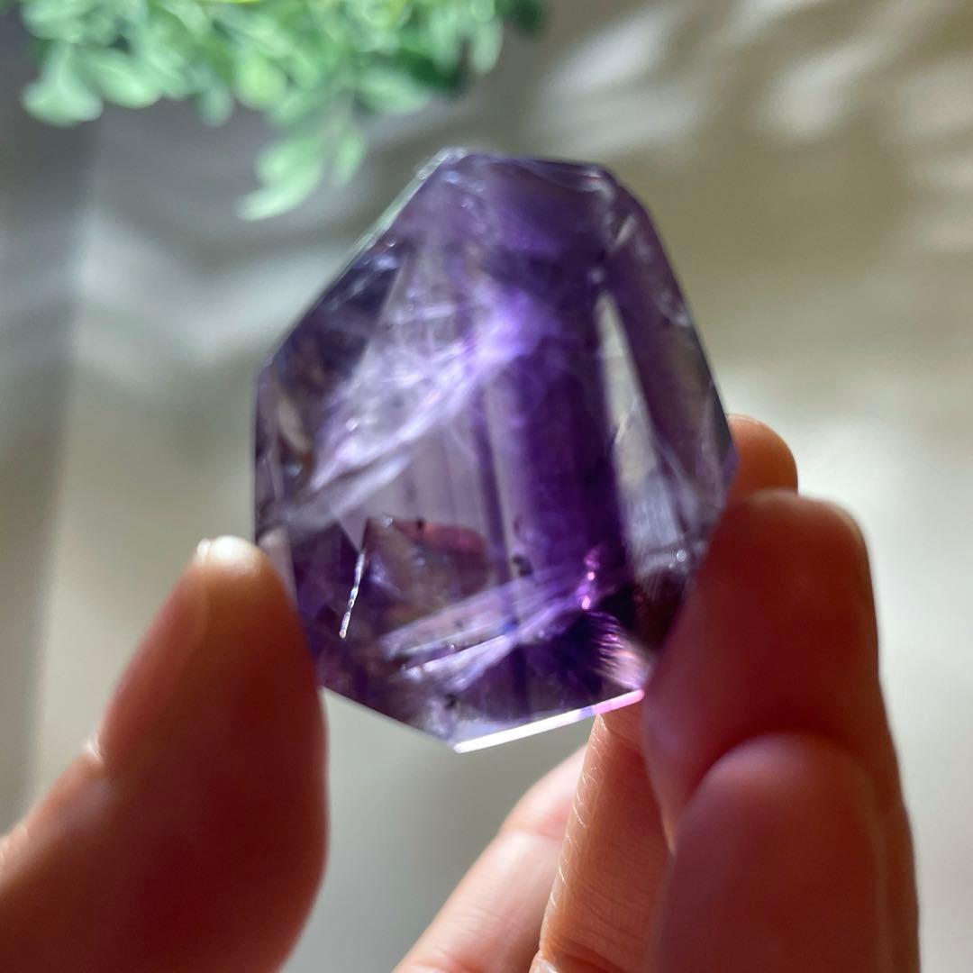 アメシスト　虹　ファントム　ロマネサイト　フリーフォーム　3.4㎝　高品質