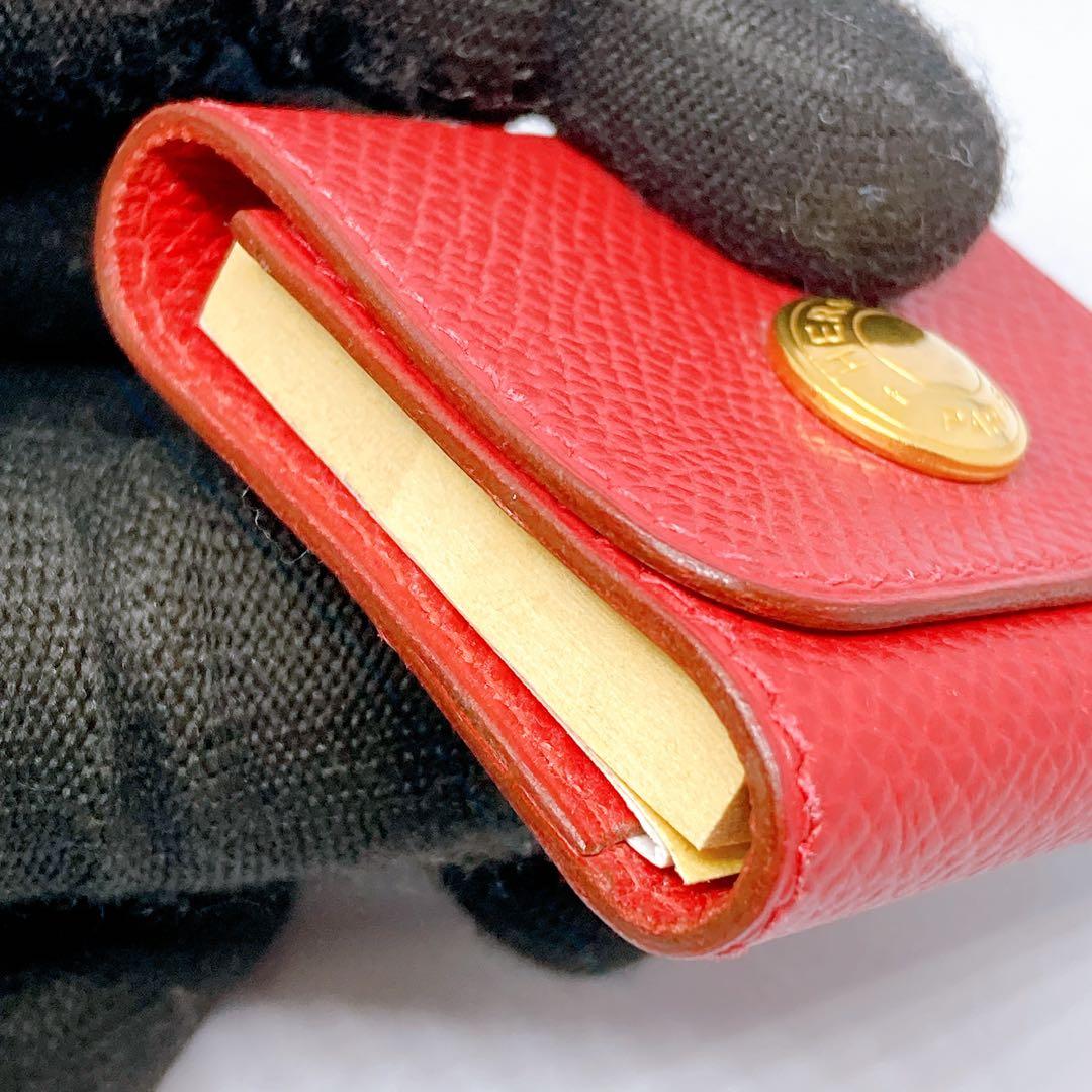 894 エルメス　ポストイットケース　エプソン　革　メモ帳　赤