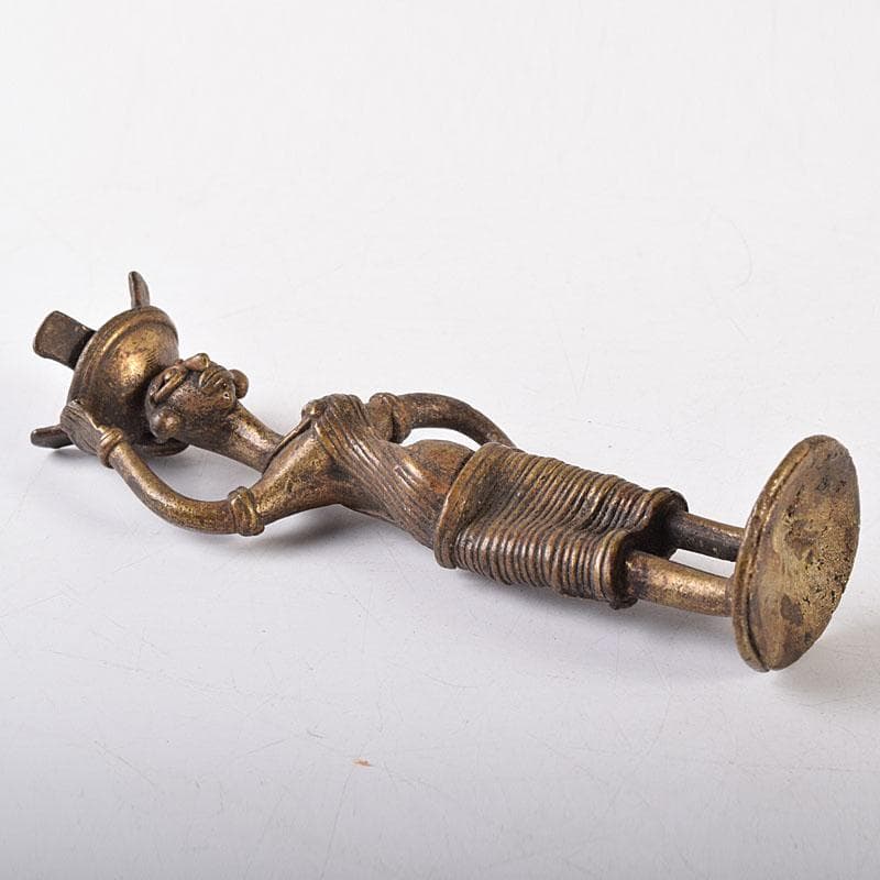 東南アジア　アフリカン美術　古銅　人物像　置物　V　7924