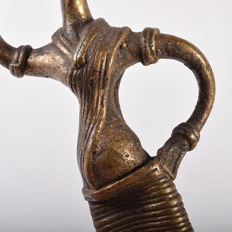 東南アジア　アフリカン美術　古銅　人物像　置物　V　7924