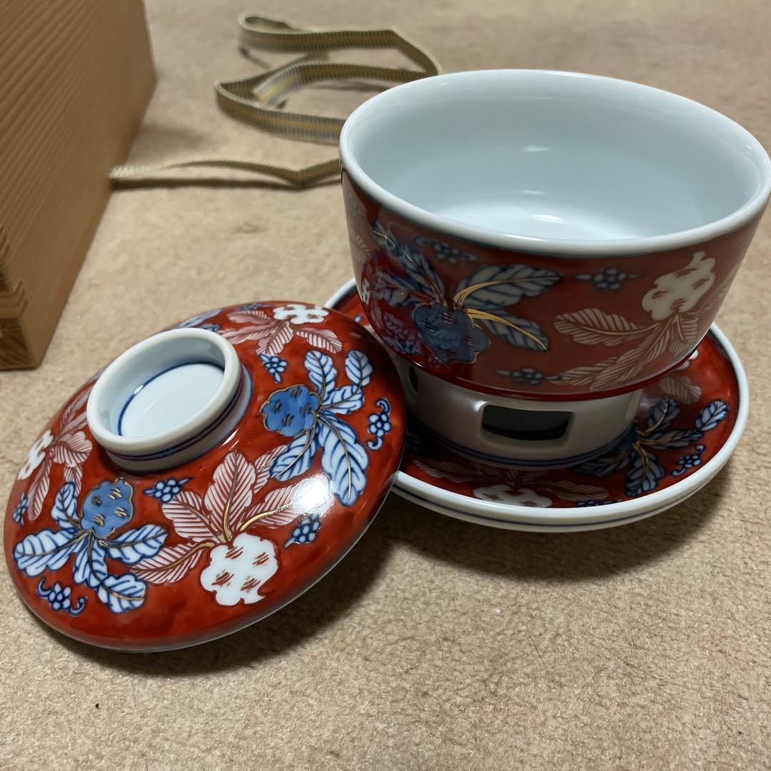 先代源右衛門　古伊万里風蕪絵　蒸椀未開封　傳　日本の器　木箱あり