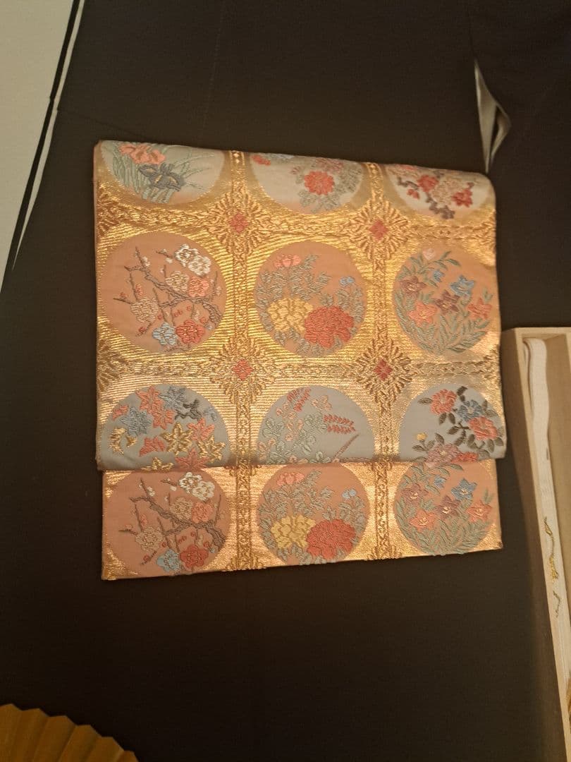 美品❇️作家物手描友禅　金彩駒刺繍　 黒留め袖 　５つ紋　6点フルセット