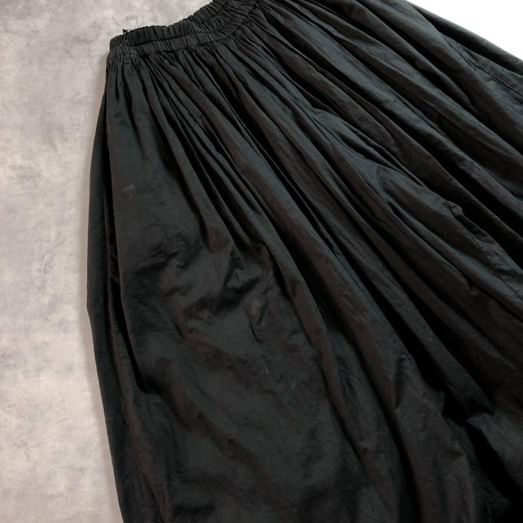 WQ353●FRANCESCA AMAM LABEL：ギャザーパンツ 黒