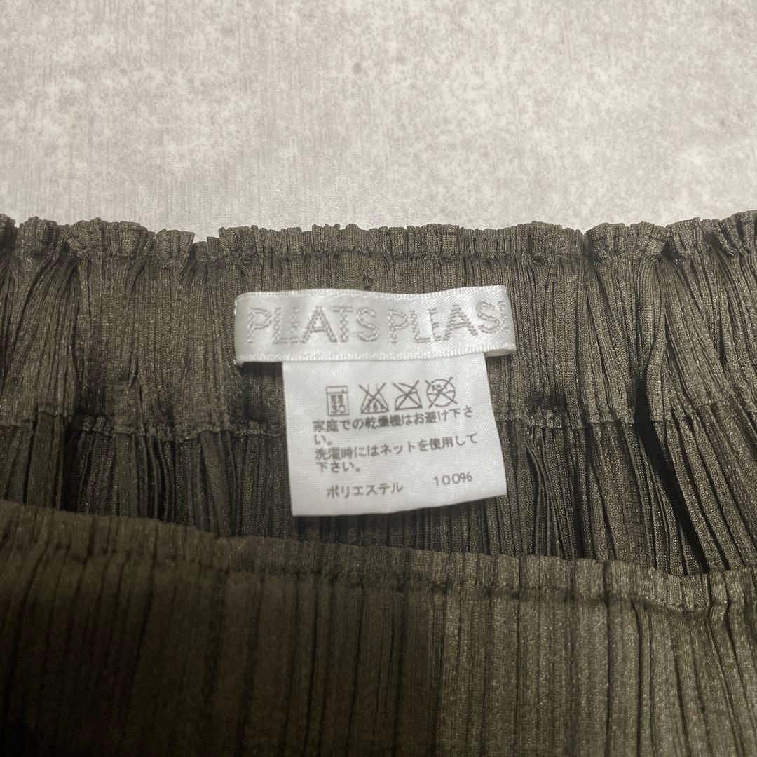 【激レア！】プリーツプリーズ　スカート　ウエスト＆裾ゴム　カーキ　5