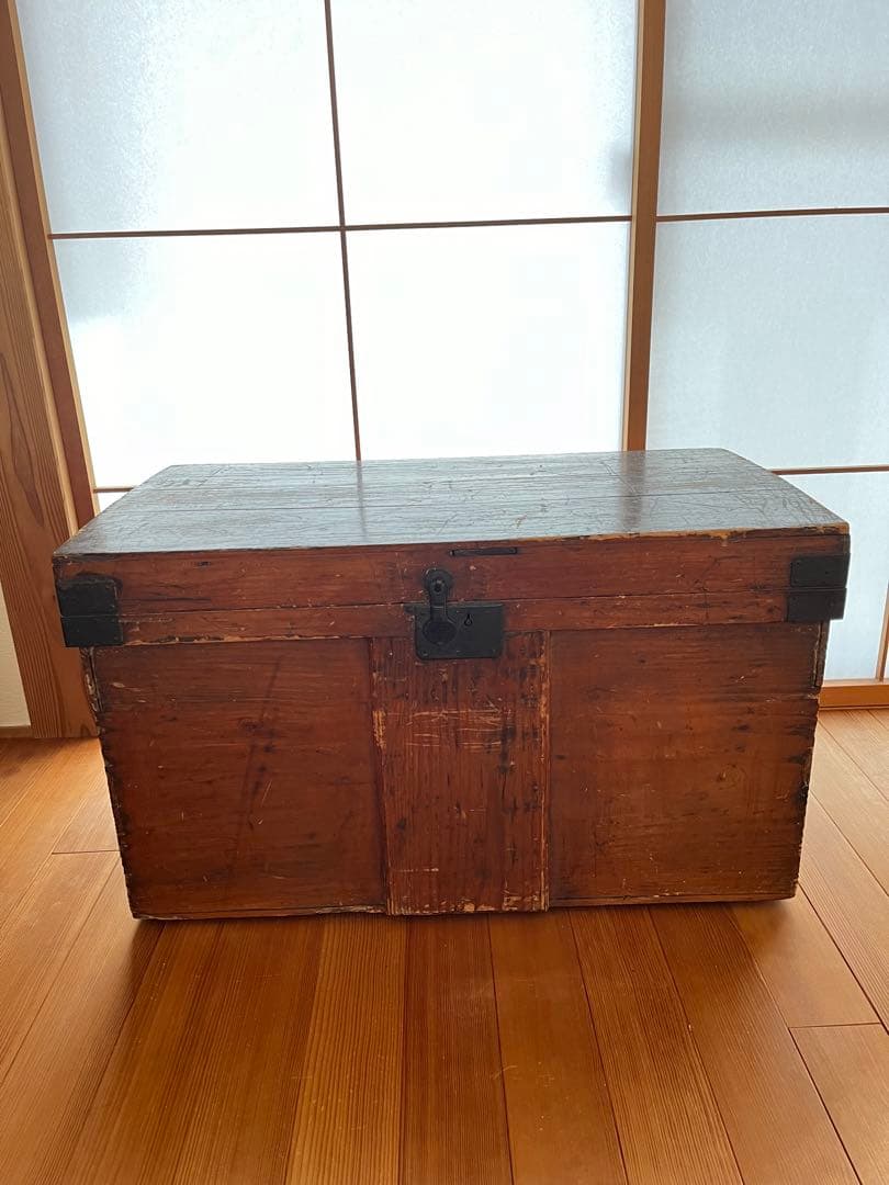 古道具　物入れ　木箱　小さい長持ち