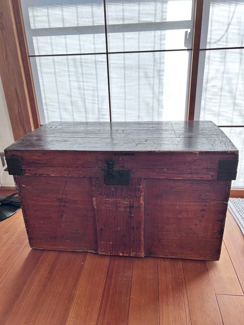 古道具　物入れ　木箱　小さい長持ち
