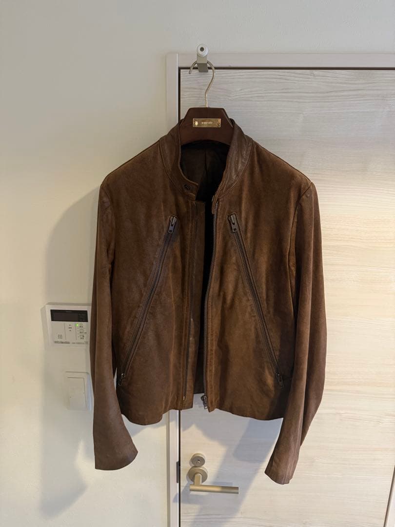 花*う様 martin margiela 八の字ベイクドレザー ライダース　レザ