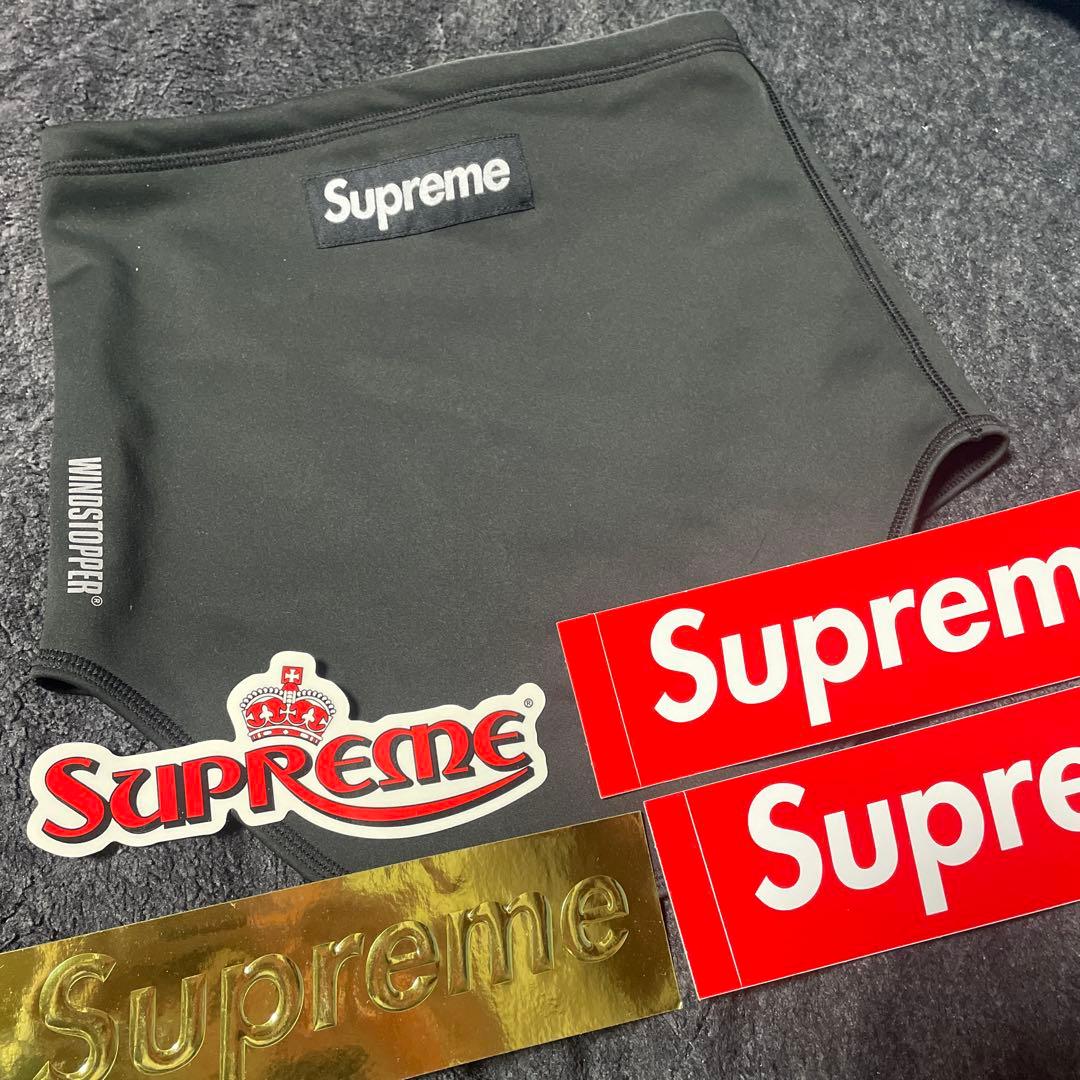 シュプリーム　windstopper ネックウォーマー　ステッカー付き