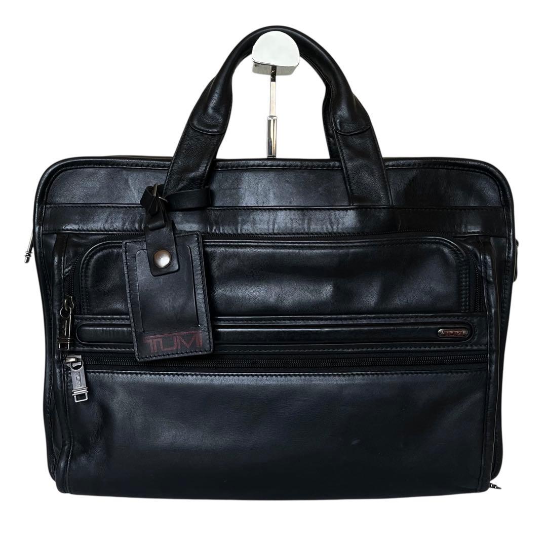 【美品】TUMI 96130D4 オールレザー 2WAY ビジネスバッグ 黒