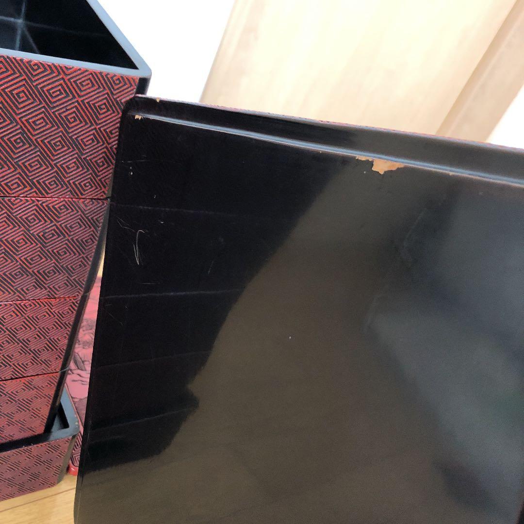 重箱　五段　重台付