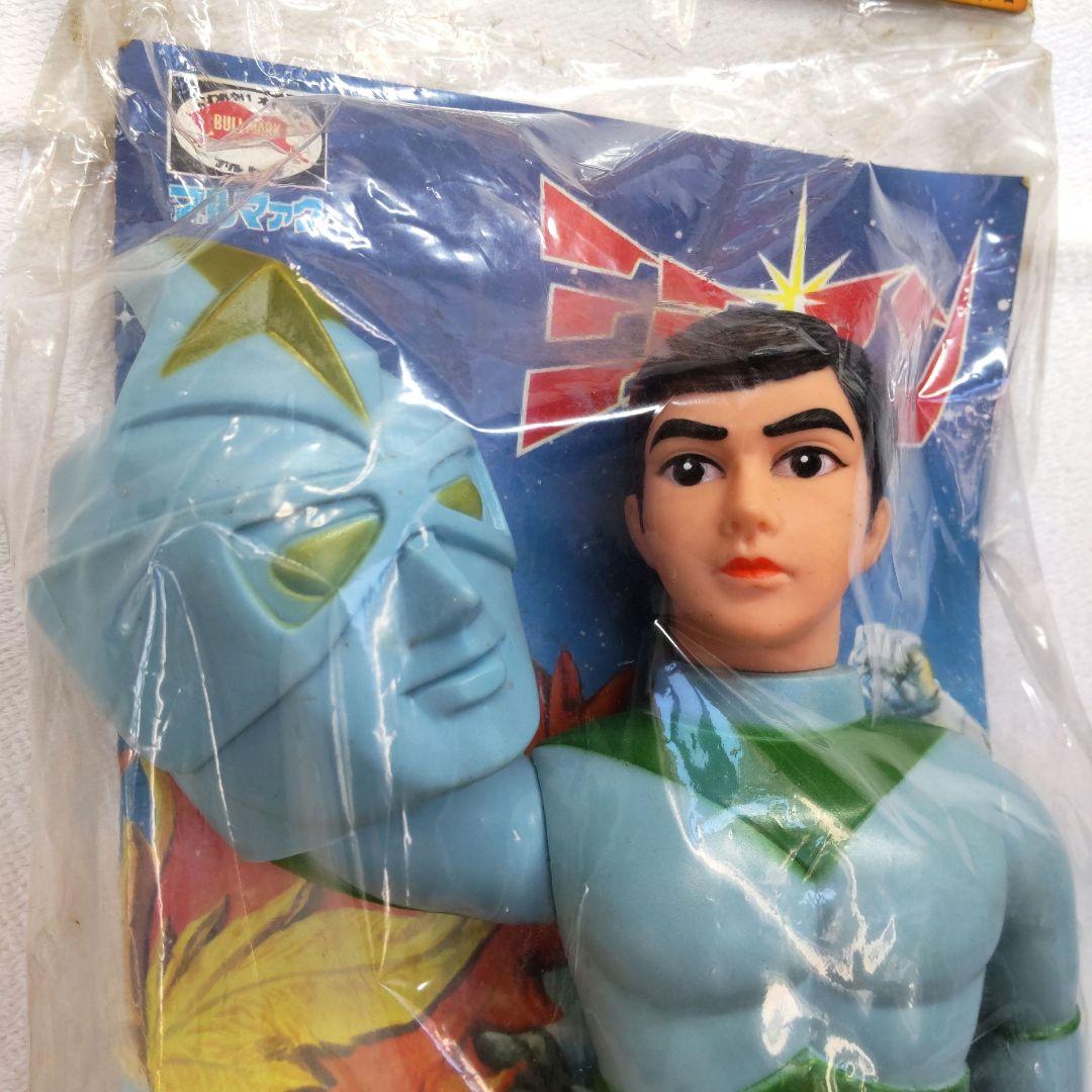 A*a様 〈当時物・未開封〉ブルマァク ミラーマン面取れ 水色成型 高さ30セン