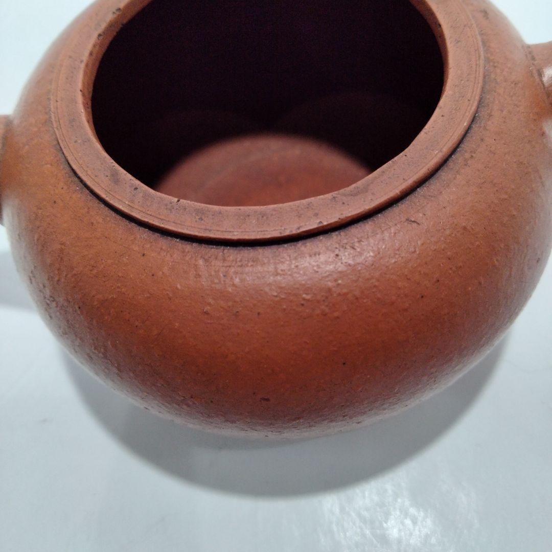 M156-2 荊渓恵孟臣製 水平刻 紫砂朱泥壷 朱泥急須 時代古作 煎茶道具　D