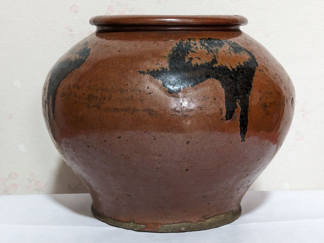 ♦丹波焼 古陶磁 壺 江戸時代 古美術品 置物 アンティーク骨董品 コレクション