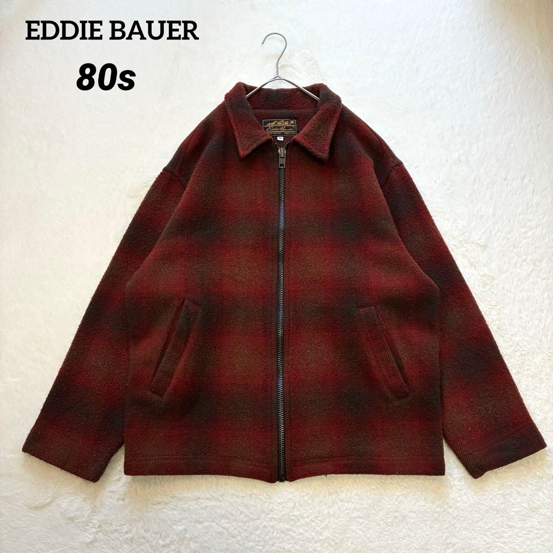 ジャケット・アウター 80s EDDIE BAUER OMBRE CHECK WOOL JACKET