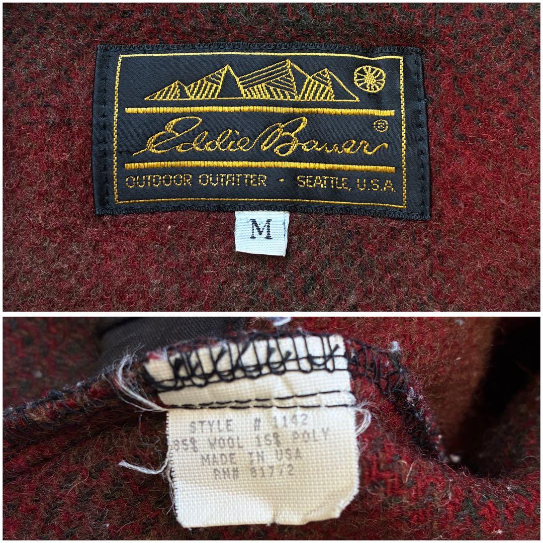 ジャケット・アウター 80s EDDIE BAUER OMBRE CHECK WOOL JACKET