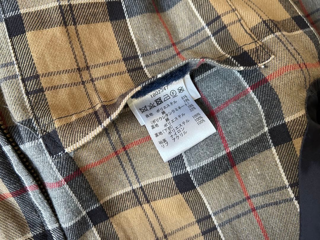 バヴァー Barbour ネイビー ジャケット ノンオイル　Hooded 36