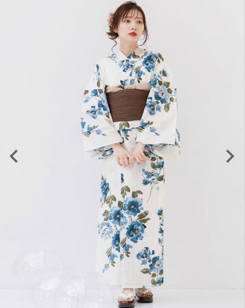 【完売品】Dita 4点セット(浴衣、兵児帯、下駄、腰ひも)