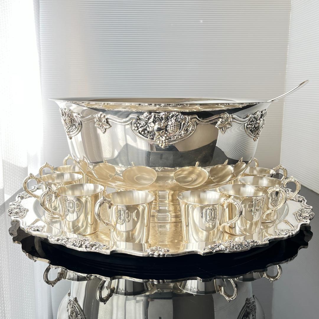 【WALLACE】 果実のパンチボウル / ワインクーラー パンチカップ12個