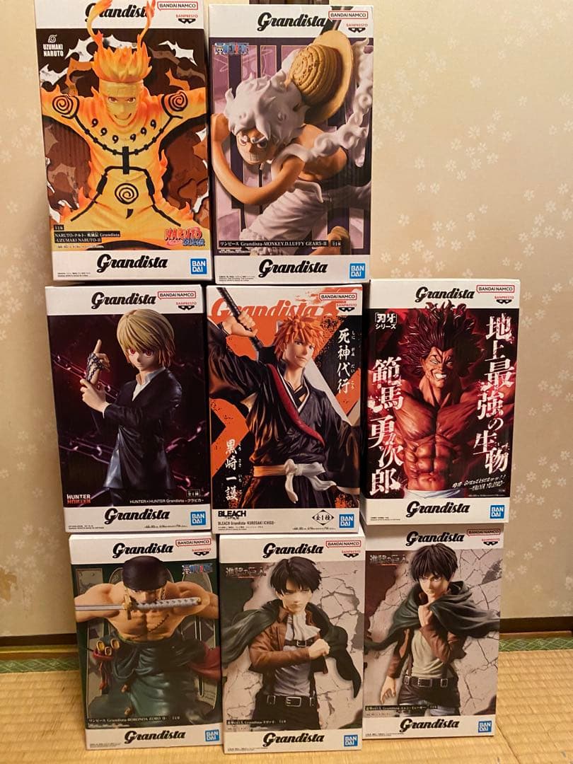 フィギュア　グランディスタ　8点　進撃の巨人　黒崎一護　刃牙　クラピカ　ゾロ