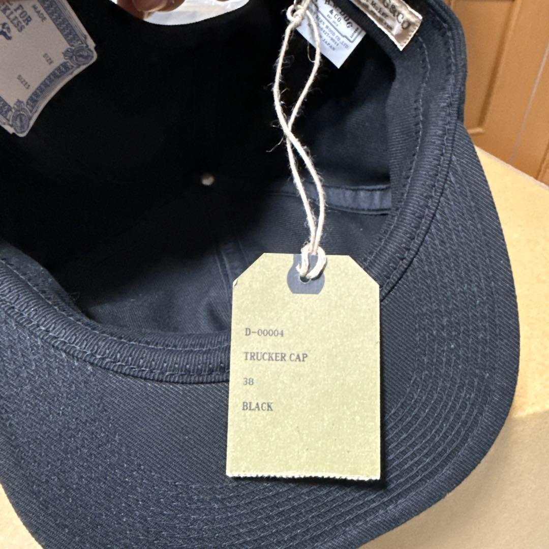 ブラックTHE H.W.DOG&CO. TRUCKER CAP サイズ38