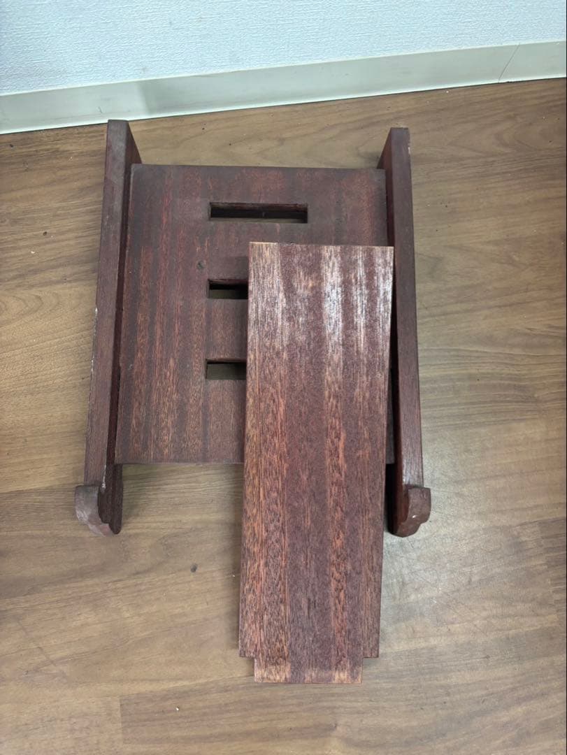 特大サイズ！小鹿田焼？小石原焼？大皿 オブジェ 飾り皿 木製皿立て付き