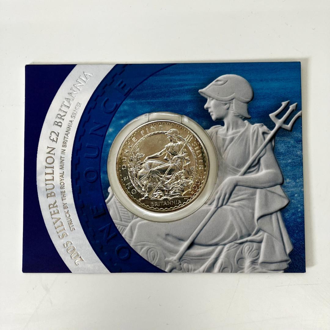 イギリス ブリタニアシルバー 2ポンド銀貨　1オンス　2005年
