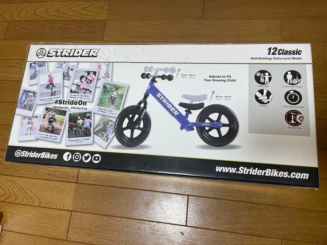 新品 STRIDER バランスバイク 12インチ ブルー②メぺジ