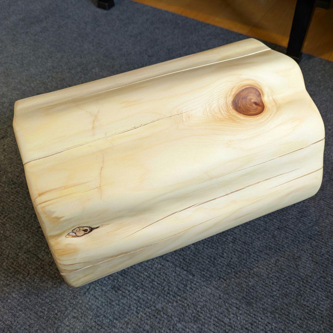 天然ヒバ　切り株　丸太　椅子　スツール　高さ約30.5㎝