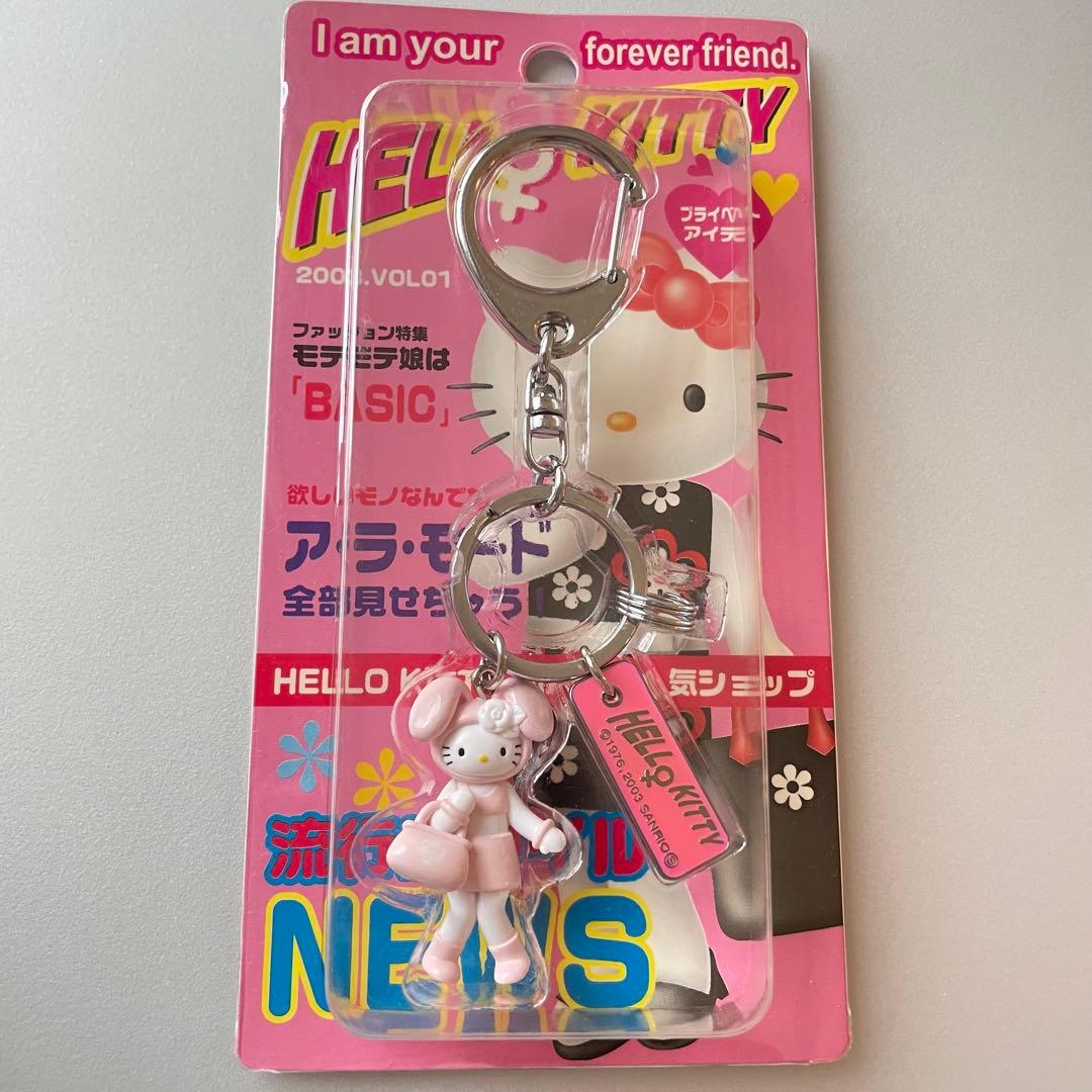 激レアサンリオ2003年物うさぎ ガールズキティちゃんジッパーチャーム大人　新品