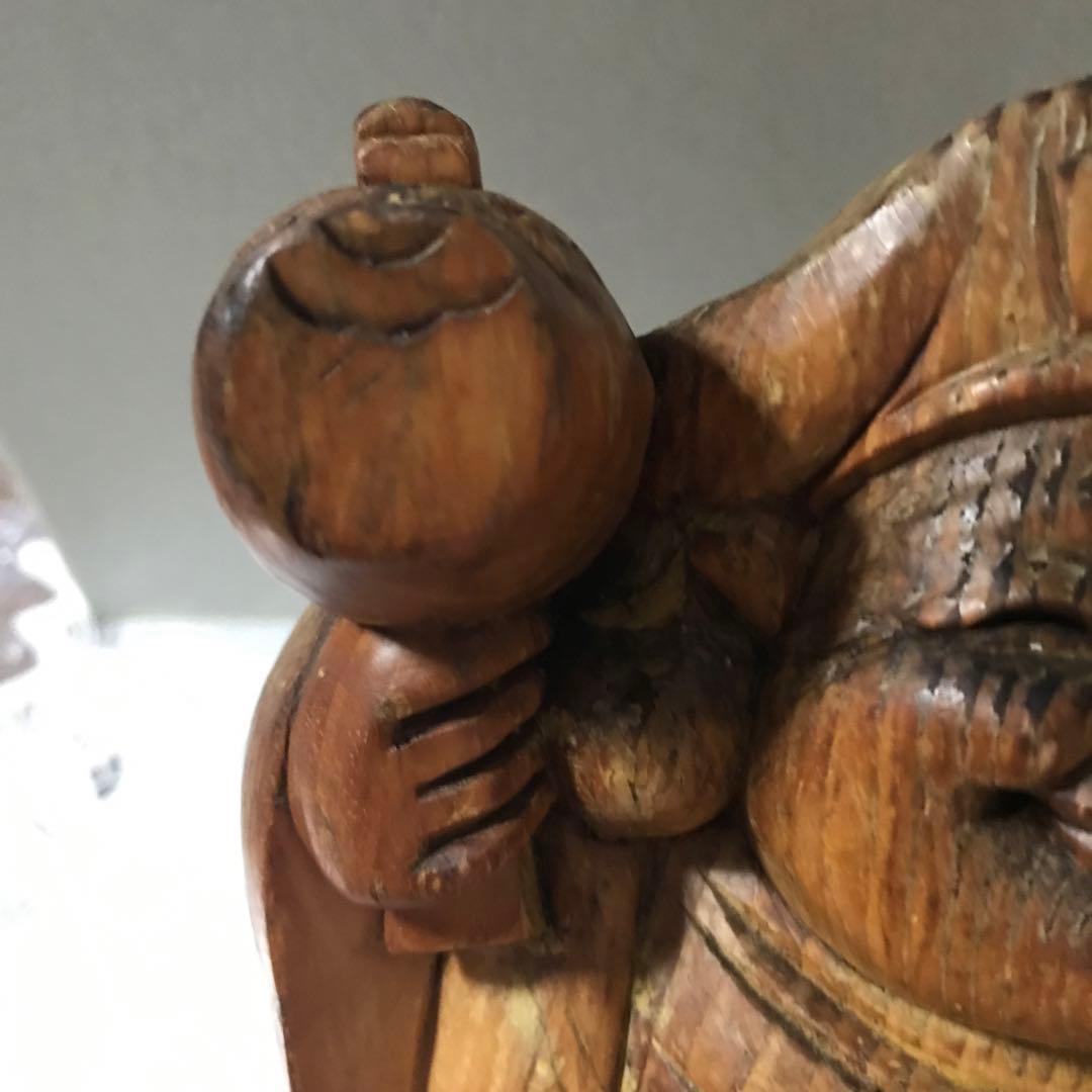 木製 福の神 大黒天 彫刻 約30cm