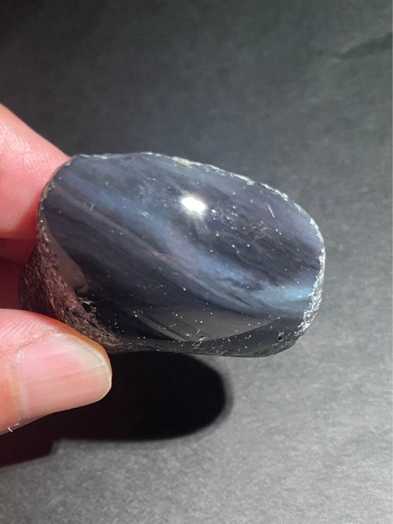 研磨品　十勝石玲瓏　特選6個セット　レインボーオブシディアン