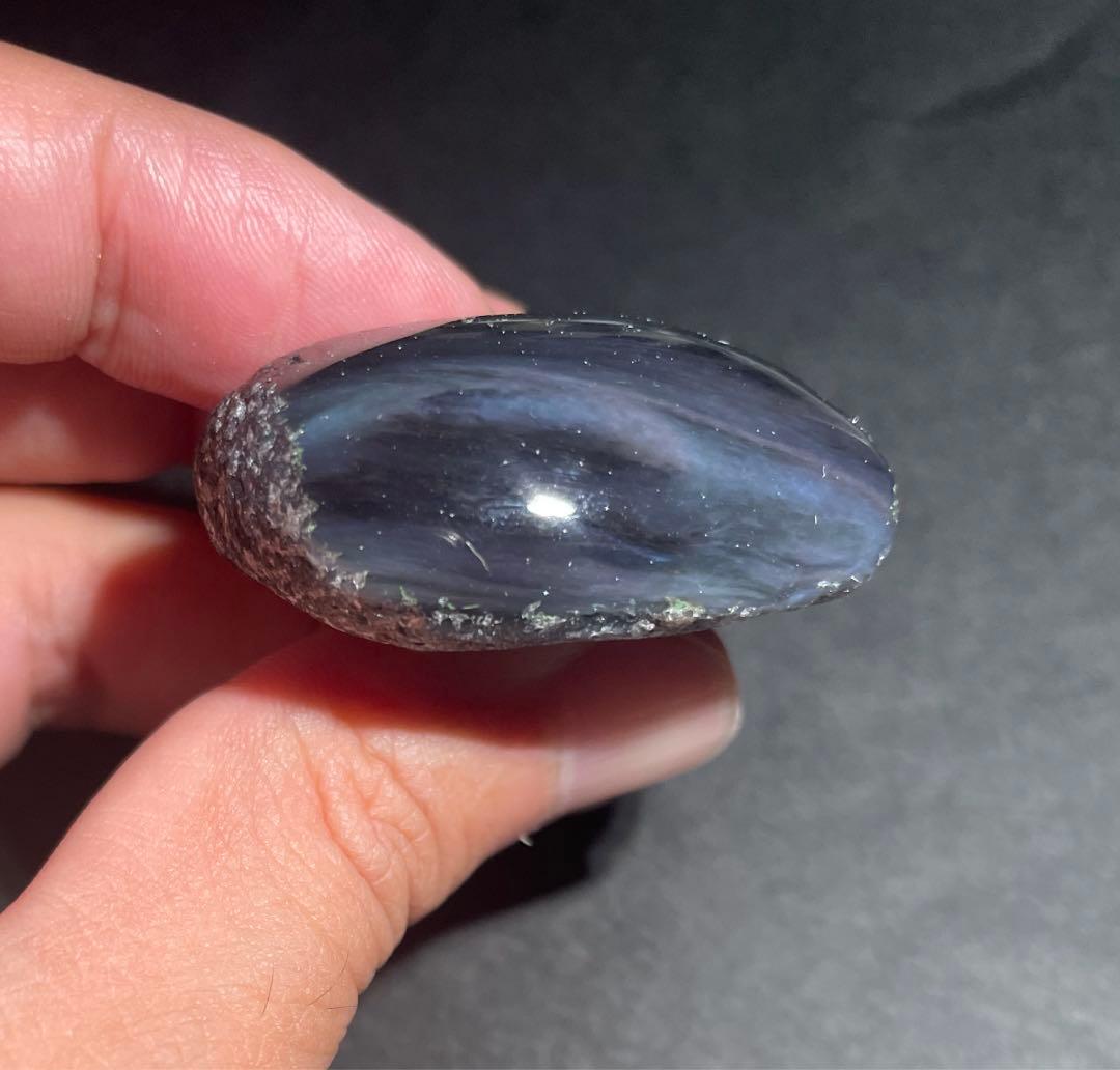 研磨品　十勝石玲瓏　特選6個セット　レインボーオブシディアン