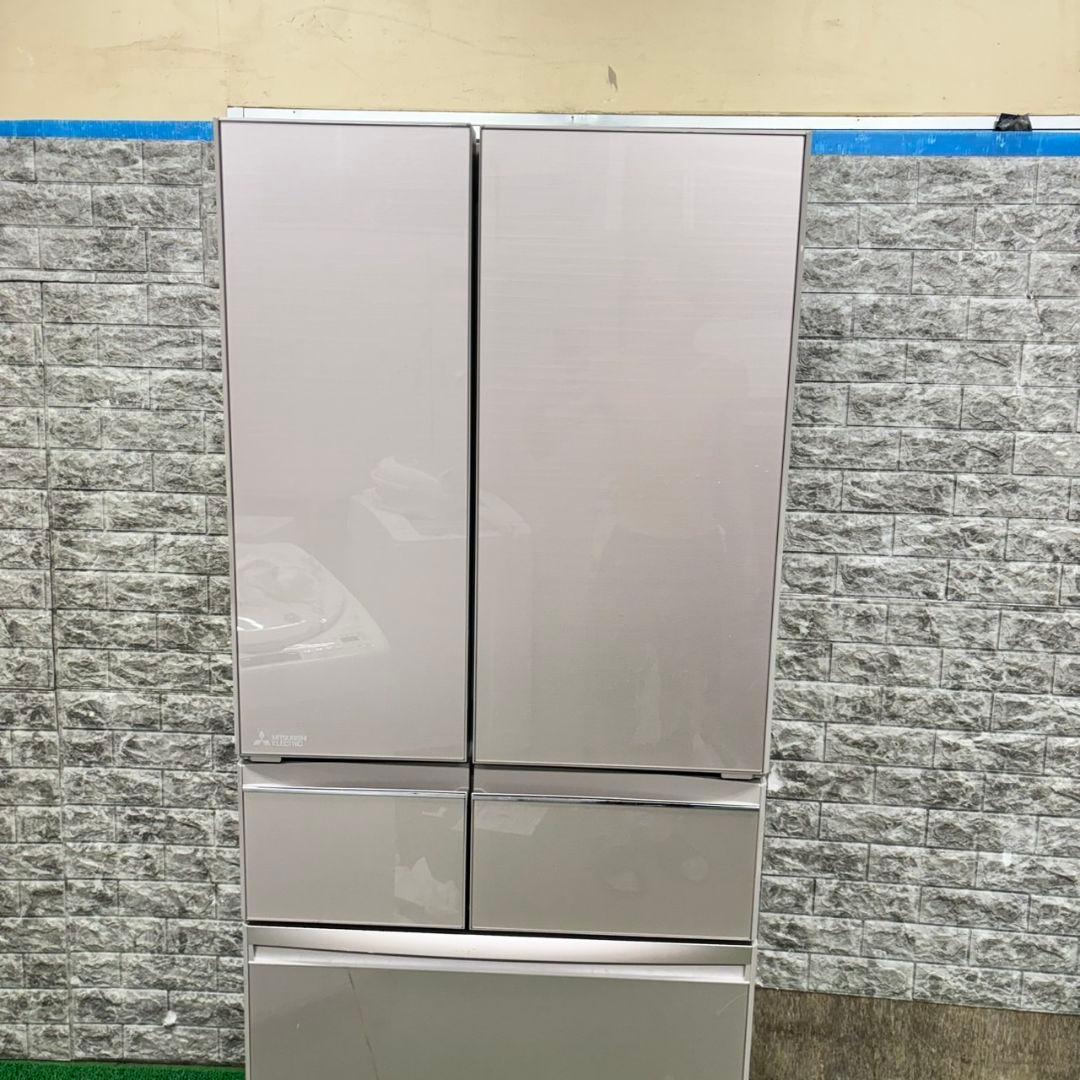 584 三菱　大型冷蔵庫　470L　400L強　小型　家庭用　自動製氷　きれい