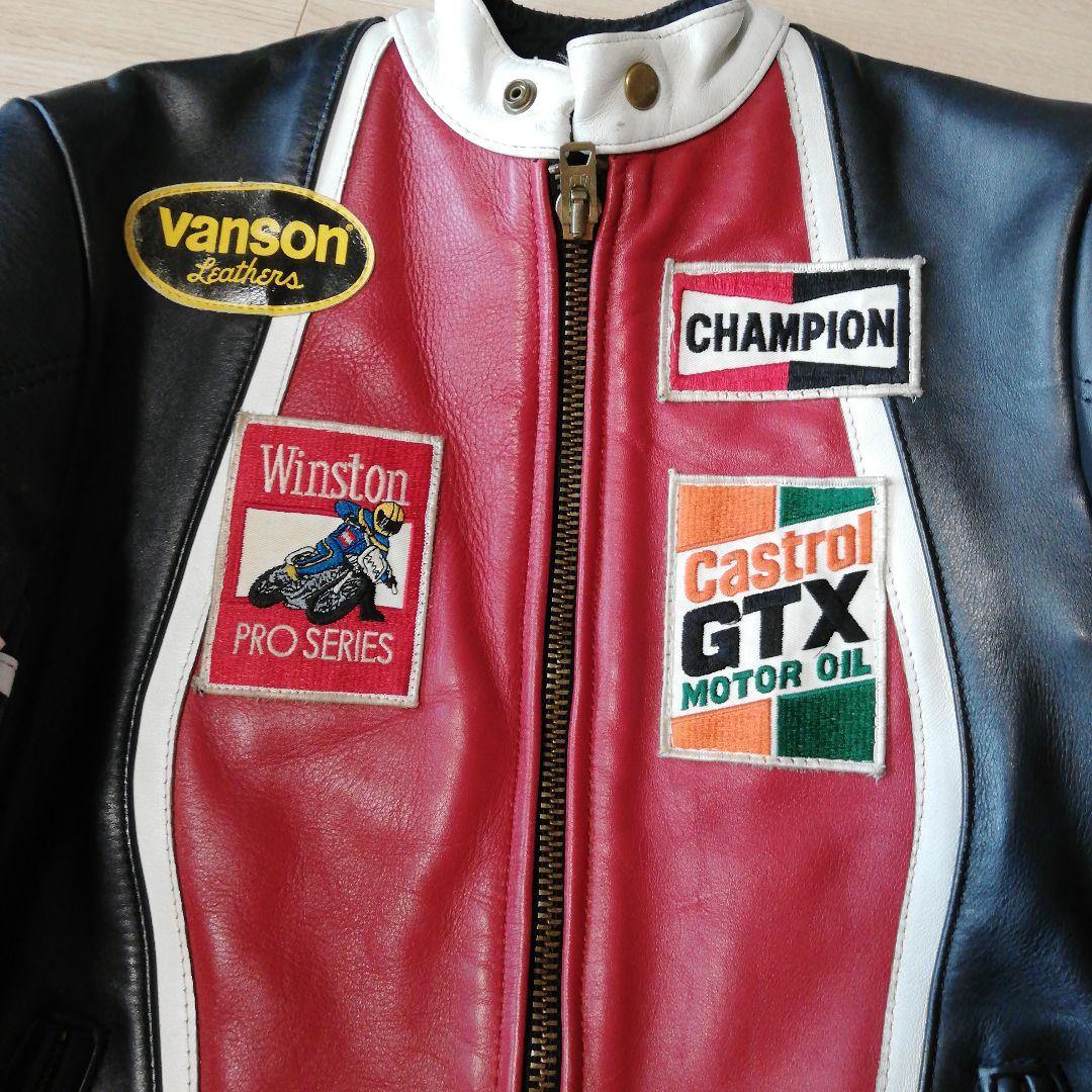 クリーニング済 Vanson RJP タロンジップレザーライダースジャケット